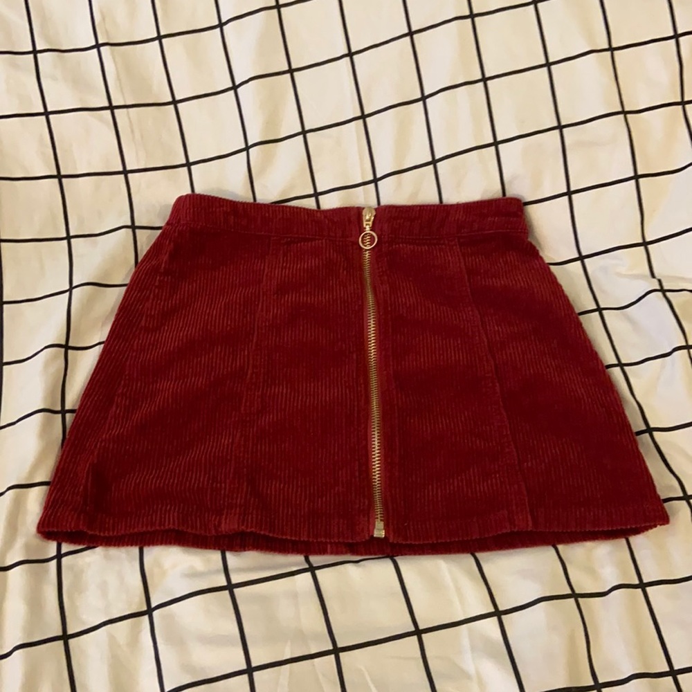 Red Corduroyskirt from forever 21
